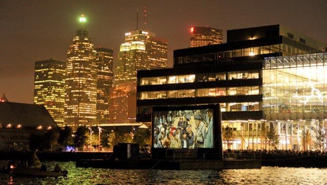 Sail-in Cinema view from the water ©  SW